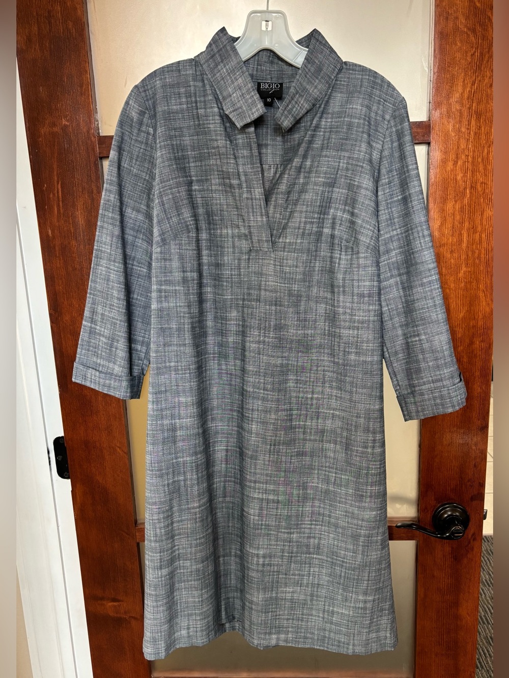 Bigio Collection V-Neck Shift Dress